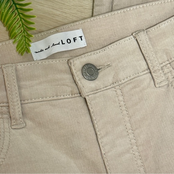 LOFT Corduroy Pants NWT in Tan Cream Sz 6/28 - Picture 5 of 12
